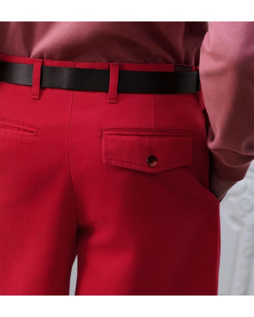 Dior Red Iviera Chino Shorts for men