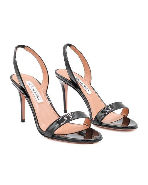 Aquazzura Metallic Open-Toe High-Heeled Sandals