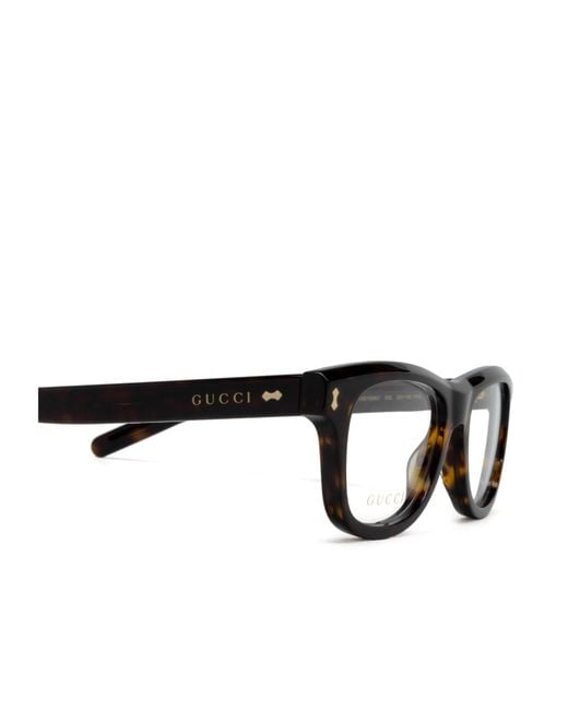 Gucci White Eyewear Square Frame Glasses for men