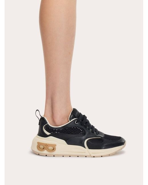 Ferragamo Black Logo Low-Upper Sports Shoes