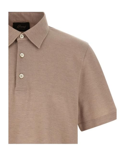 Brioni Brown Classic Polo Shirt for men