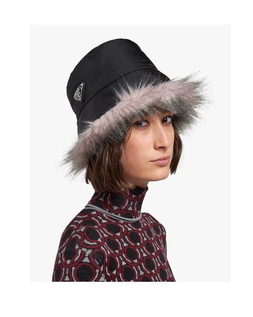 Prada Black Re-Nylon Bucket Hat