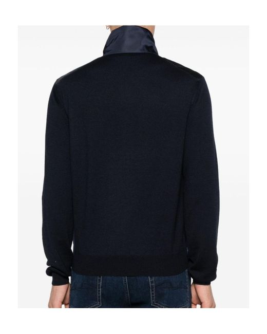 Prada Blue Jacket With Appliqué for men