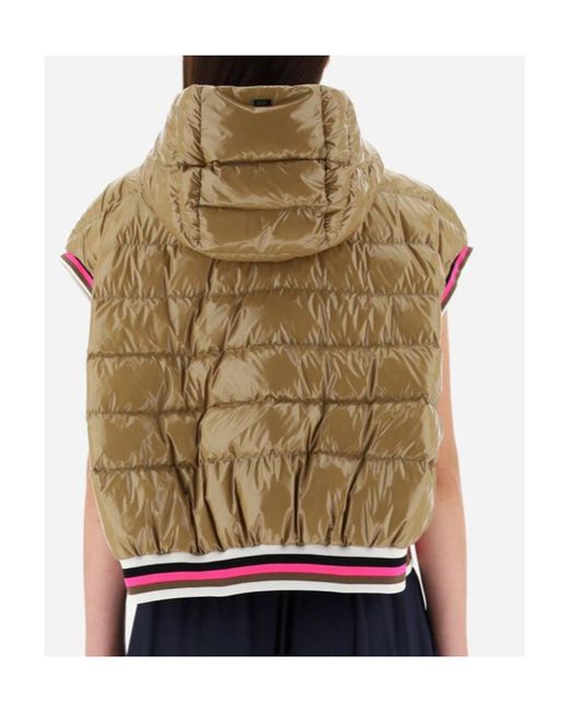 Herno Metallic Glossy Zip-Up Padded Vest