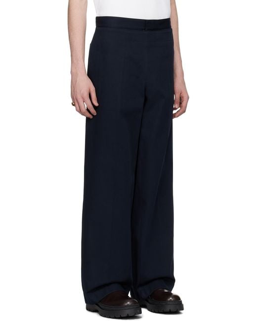 Bottega Veneta Black Cotton Twill Trousers for men