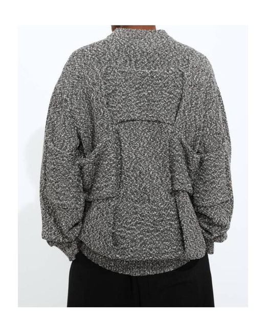 Bottega Veneta Gray Cotton Intrecciato Sweater for men