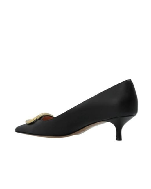 Ferragamo Black 40Mm Gancini Pointed-Toe Pumps