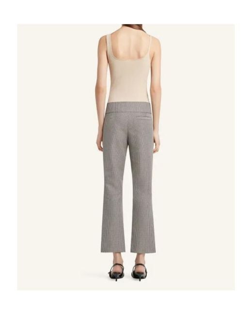 Courreges Gray Houndstooth Trousers