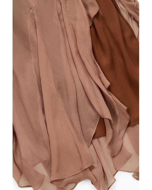 Staud Brown Slit Skirt