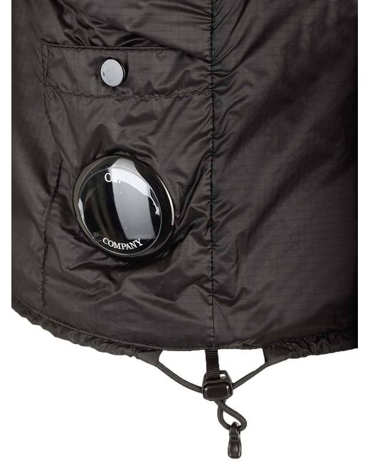 C P Company Black Lens-Detail Padded Gilet for men