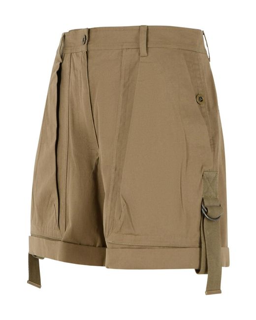Isabel Marant Natural Drawstring Cuffed Shorts