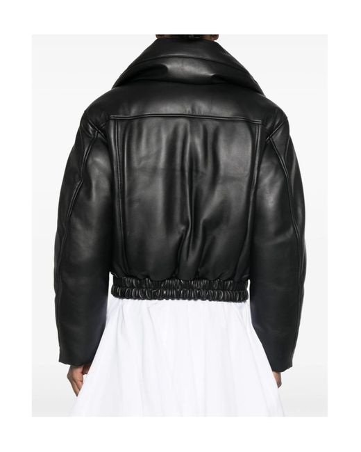 Alexander Wang Black Funnel-Neck Padded Jacket