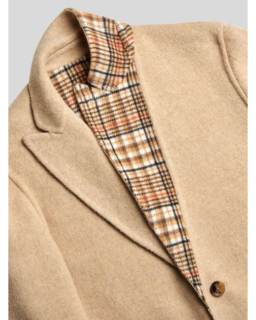 Etro Natural Single-Breasted Reversible Coat for men