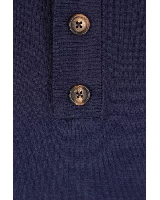 Eleventy Blue Long-Sleeved Buttoned Jumper for men