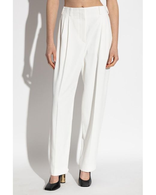 Givenchy White Pleated Trousers