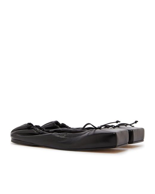 Jacquemus Black Square-Toed Ballet Shoes