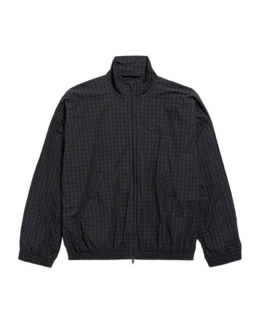 Balenciaga Blue Tailored Checkered Zip-Up Jacket for men