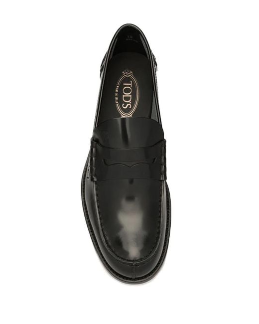 Tod's Black Penny Bar Loafers for men