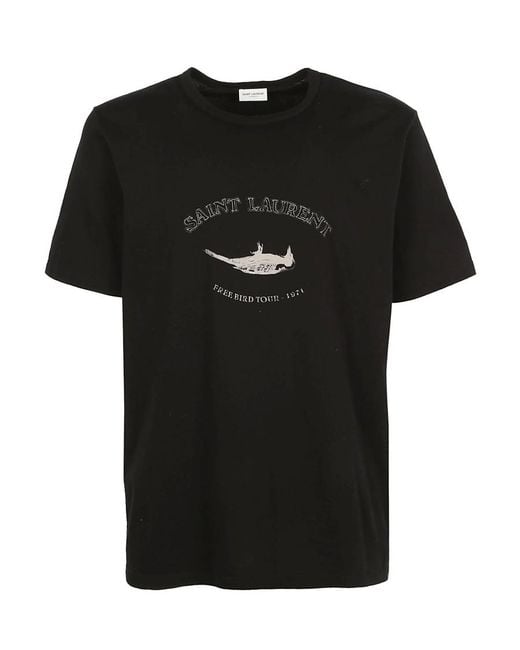 Saint Laurent Black Bird' T-Shirt for men