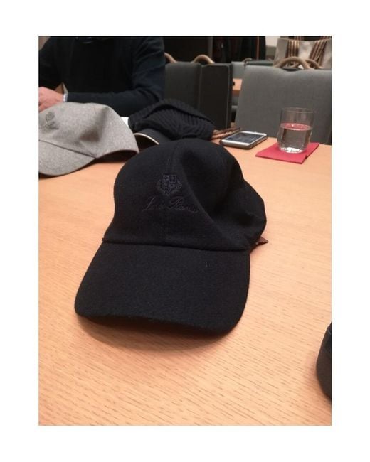 Loro Piana Blue Logo Embroidered Baseball Cap for men