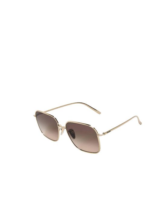 Prada White Minimalist Square Sunglasses
