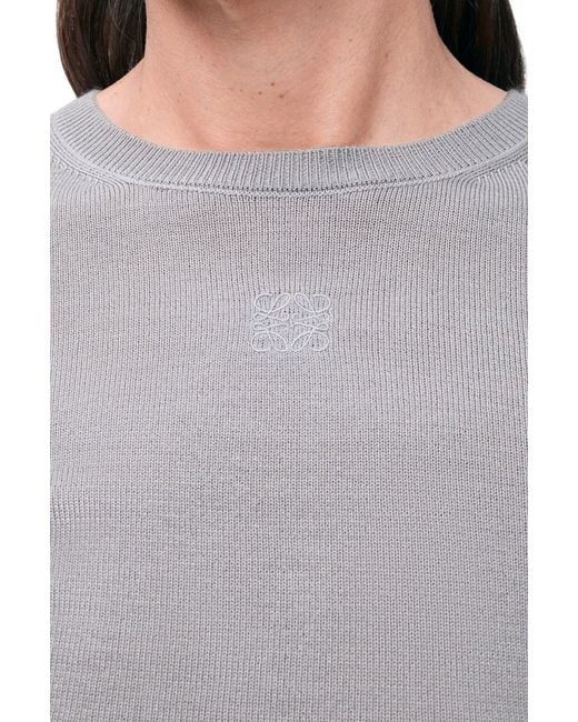 Loewe Gray Draped Sweater