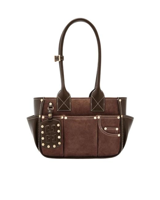 Ganni Brown Posy Bag Small