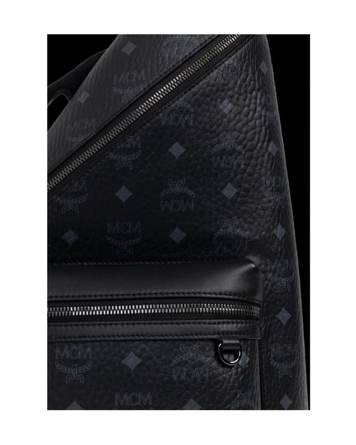 MCM Black Adjustable-Strap Sling Back for men