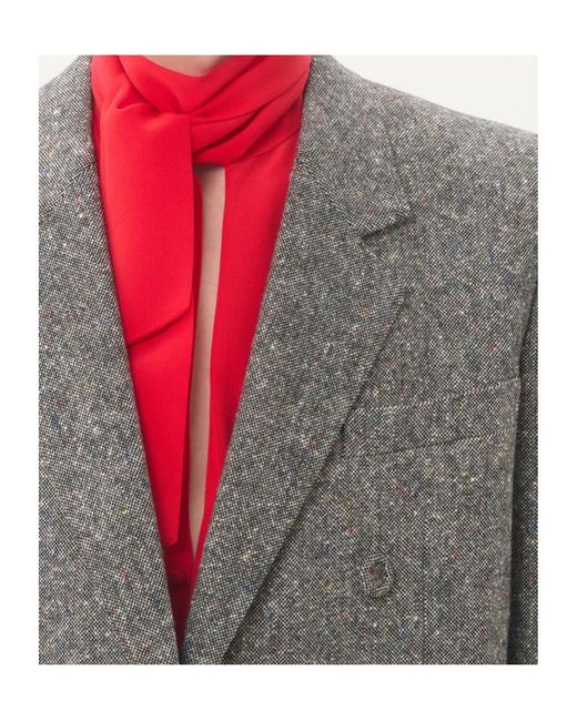 Valentino Gray Double-Breasted Long-Sleeved Blazer for men
