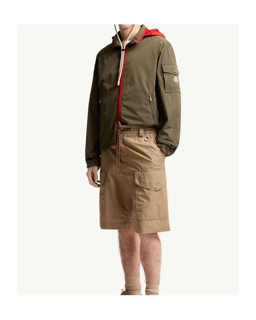 Moncler Green Sayan Logo Patch Zip-Up Jacket for men