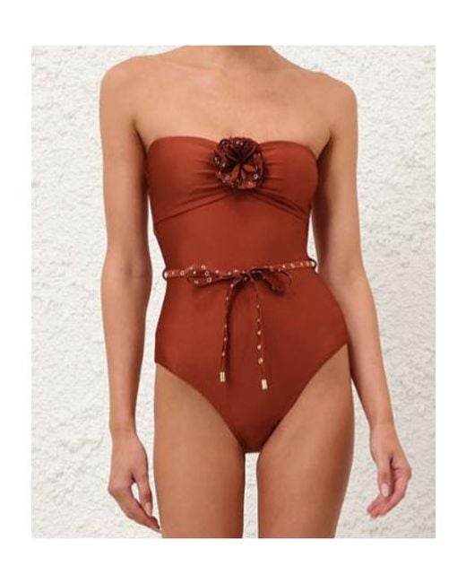 Zimmermann Red Indra Studded Flower 1Pc