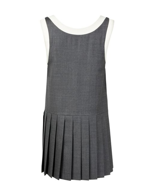 Miu Miu Gray Sleeveless Dress