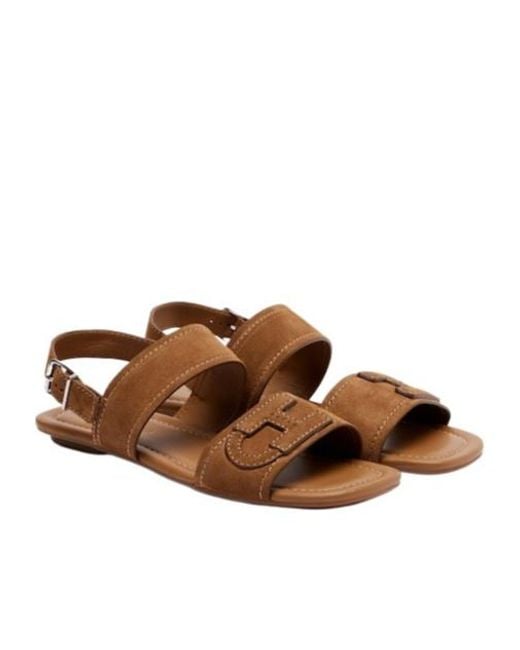 Hogan Brown Suede Sandals