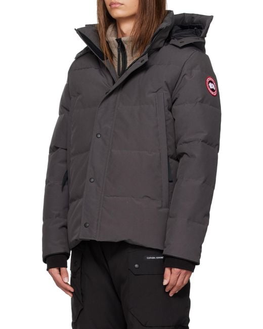 Canada Goose Gray Wyndham Zipper Down Jacket for men