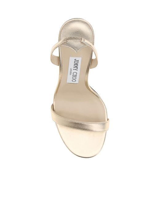 Jimmy Choo Metallic Jenn 100 Sandals
