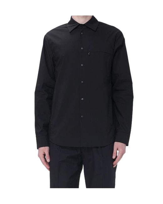 Aspesi Blue Peak Collar Long Sleeve Shirt for men