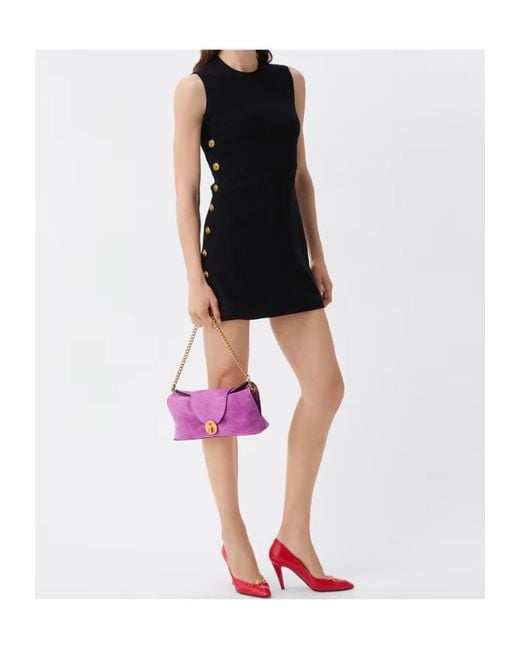 Versace Black Stretch Viscose Cady Mini Dress