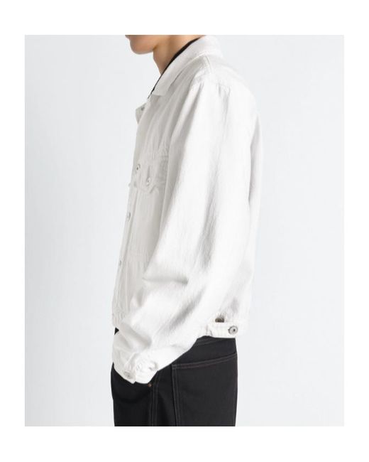 Lemaire White Trucker Denim Jacket for men