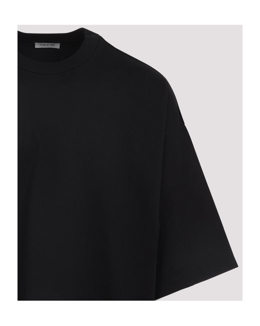 Fear Of God Black Short Sleeve Crewneck T-Shirt for men
