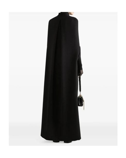 Dolce & Gabbana Black Scarf Collar Cape