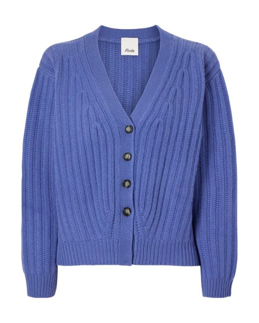 Allude Blue Oversized Dropshoulder Knit Sweater