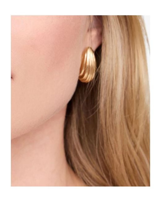 Anine Bing Metallic Sculpted Drop Earrings