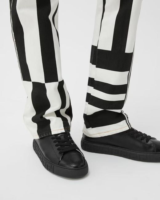 Versace Black Greca Sport Low-Top Sneakers for men