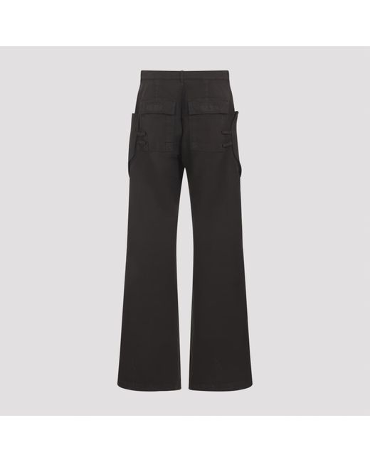 Rick Owens Black Double-Pocket Straight-Leg Trousers for men