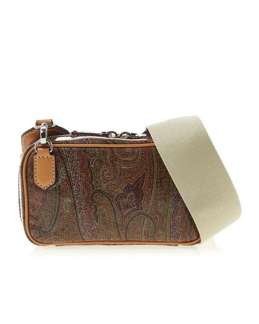 Etro Brown Logo Shoulder Bag