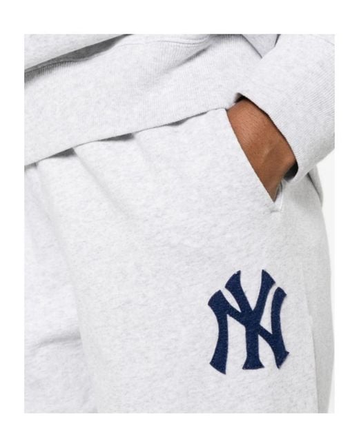 Sporty & Rich White Heritage Yankee Logo Joggers