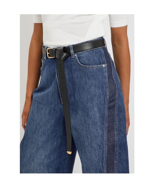 Givenchy Blue Panelled Barrel-Leg Jeans