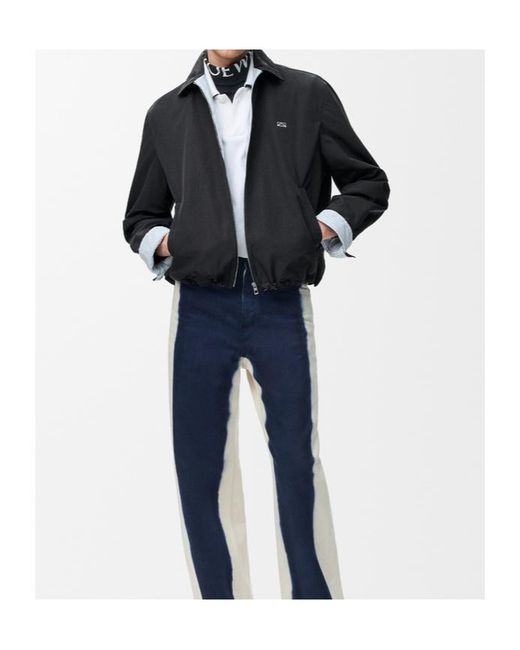 Loewe Black Canvas Zip-Up Jacket for men