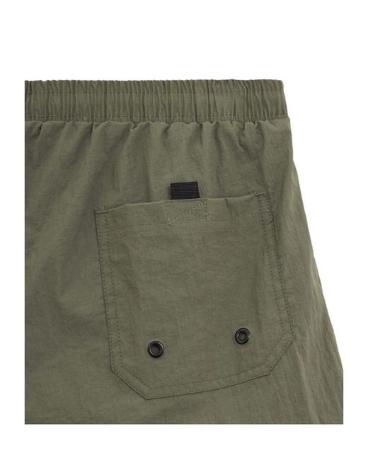 Aspesi Green Lace-Up Beach Shorts for men