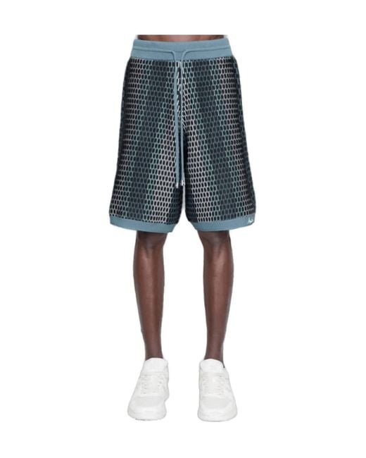 Amiri Blue Striped Shorts for men